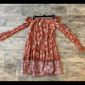 Off the shoulder long sleeve dress